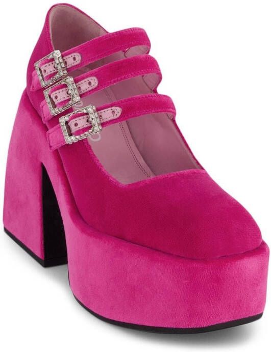 Nodaleto Decolleté pumps met plateauzool Roze