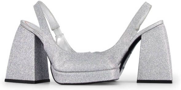 Nodaleto Pumps met vierkante neus Zilver