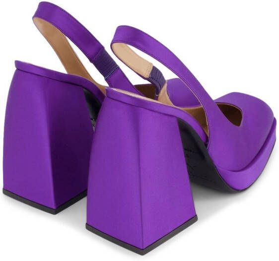 Nodaleto Slingback pumps met blokhak Paars