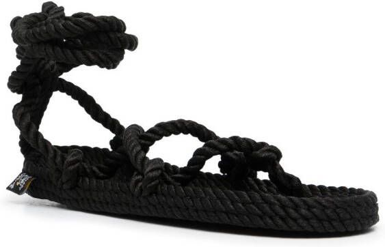 Nomadic State of Mind Romano sandalen met touw Zwart