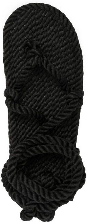 Nomadic State of Mind Romano sandalen met touw Zwart