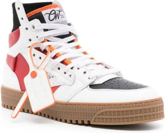 Off-White 3.0 Off Court leren sneakers Rood