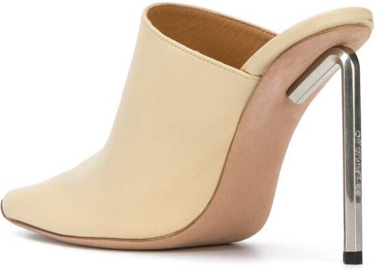 Off-White Allen muiltjes met vierkante neus Beige