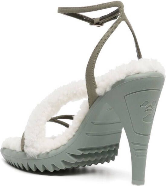 Off-White Allen sandalen met strik Groen