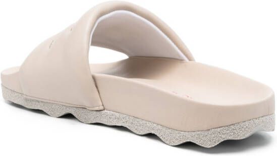 Off-White Slippers met geborduurd logo Beige