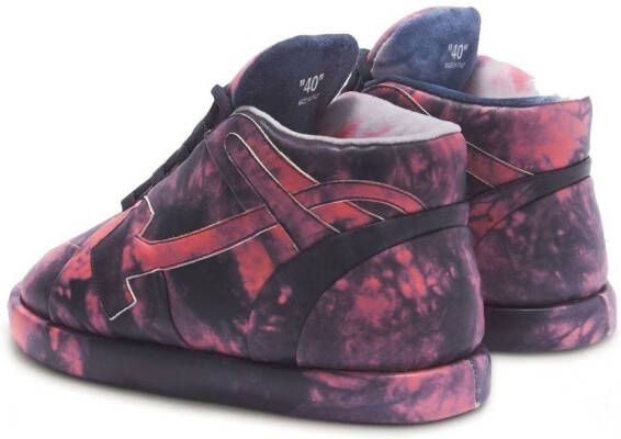 Off-White Bump sneakers met tie-dye print Paars