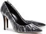 Off-White C O Jimmy Choo zwart Anne 100 PVC ingepakte satijnen pumps - Thumbnail 3