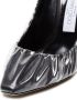 Off-White C O Jimmy Choo zwart Anne 100 PVC ingepakte satijnen pumps - Thumbnail 5