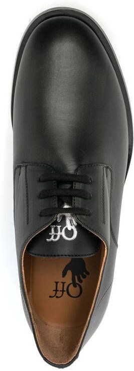 Off-White Derby schoenen met contrasterende zool Zwart