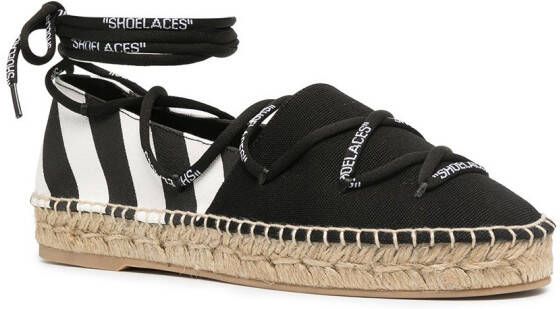 Off-White Espadrilles met veters Zwart