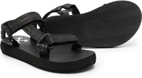 Off-White Kids Sandalen met klittenband Zwart