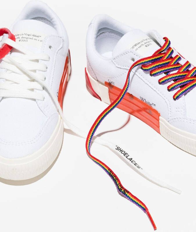 Off-White Kids Vulcanized low-top sneakers Wit