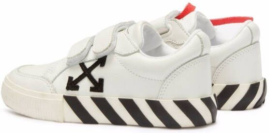 Off-White Kids Vulcanized sneakers met klittenband Wit