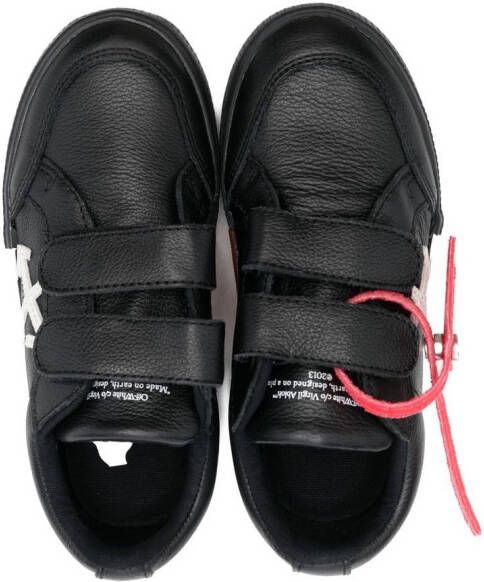 Off-White Kids Vulcanized sneakers met klittenband Zwart