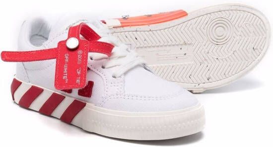 Off-White Kids Vulcanized low-top sneakers Wit