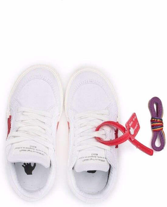 Off-White Kids Vulcanized low-top sneakers Wit