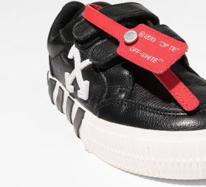 Off-White Kids Vulcanized sneakers met klittenband Zwart