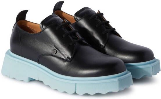Off-White Leren Derby schoenen Zwart