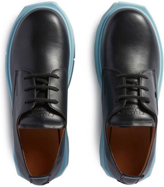 Off-White Leren Derby schoenen Zwart