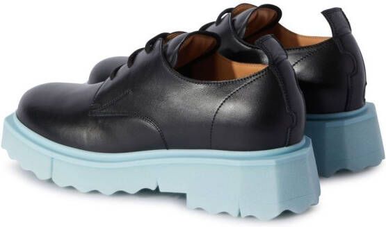 Off-White Leren Derby schoenen Zwart