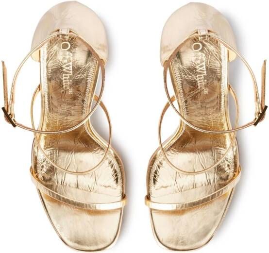 Off-White Leren sandalen Goud