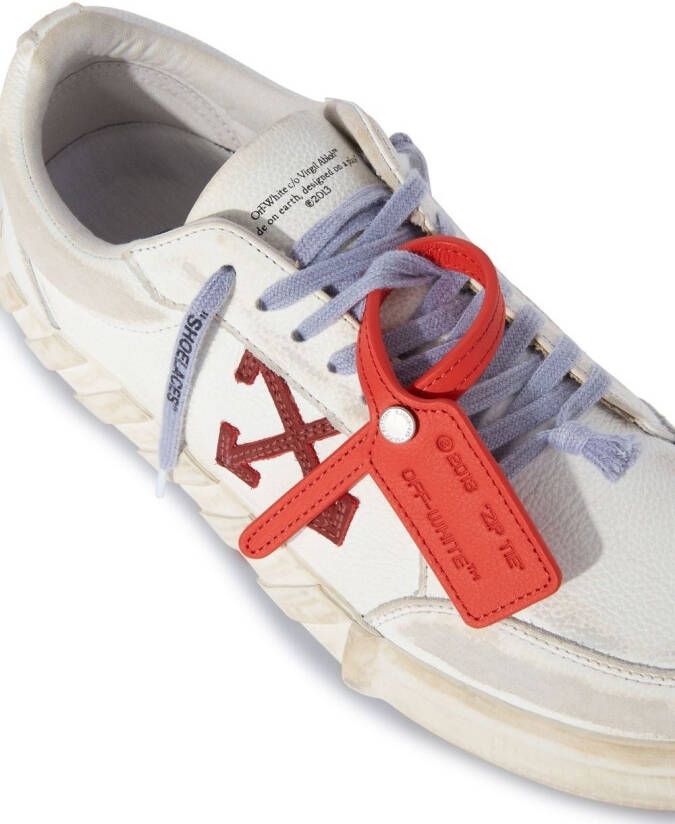 Off-White Low Vulcanized gerafelde sneakers Wit