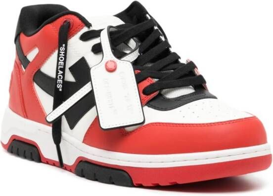 Off-White Out Of Office colour-block sneakers Rood