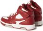 Off White Mid Top Sneakers van glad kalfsleer Rood Dames - Thumbnail 7