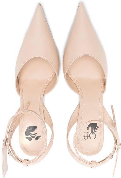 Off-White Pumps met puntige neus Beige