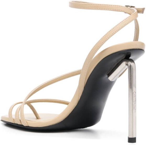 Off-White Sandalen met open neus Beige