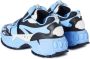 Off White Mesh Sneakers met Front Strap Sluiting Blue Dames - Thumbnail 3