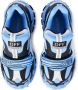 Off White Mesh Sneakers met Front Strap Sluiting Blue Dames - Thumbnail 4