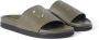 Off-White Slippers met geborduurde pijl Groen - Thumbnail 2