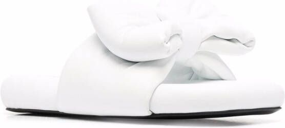 Off-White Slippers met strik Wit