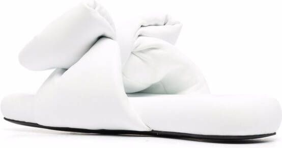 Off-White Slippers met strik Wit