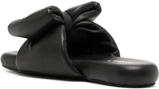 Off-White Slippers met strikdetail Zwart