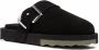 Off White Zwarte Leren Sandalen met Metalen Hardware Black Heren - Thumbnail 10