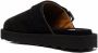 Off White Zwarte Leren Sandalen met Metalen Hardware Black Heren - Thumbnail 11