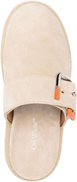 Off-White Spongesole suède klompen Beige