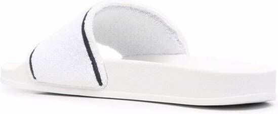 Off-White Towel slippers met geborduurd logo Wit