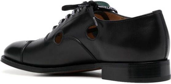 Off-White x Church's Meteor-gaten leren Oxford schoenen Zwart
