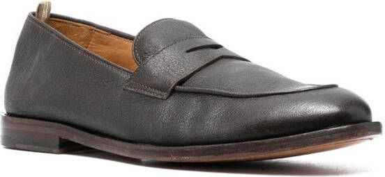 Officine Creative Airto leren penny loafers Bruin