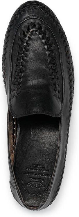 Officine Creative Bessie loafers met gevlochten detail Zwart
