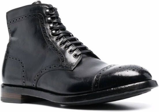 Officine Creative Brogue enkellaarzen Zwart