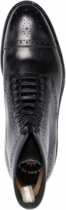 Officine Creative Brogue enkellaarzen Zwart