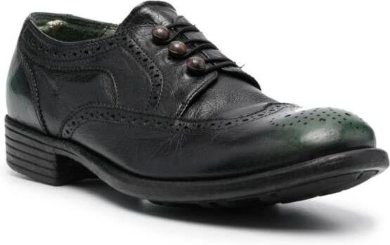 Officine Creative Calixte 035 geperforeerde Oxford schoenen Zwart