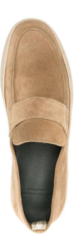 Officine Creative Herbie 001 suède loafers Beige