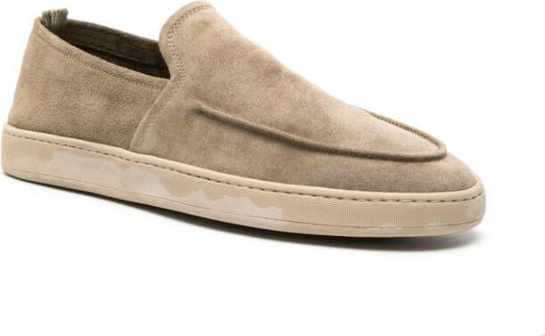 Officine Creative Herbie 006 suède loafers Beige