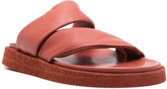 Officine Creative Inner leren sandalen met dubbel bandje Roze