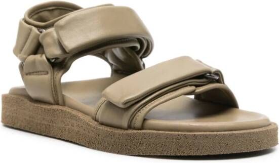 Officine Creative Inner leren sandalen met klittenband Groen